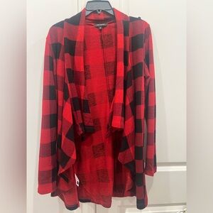 Red Plaid Cardigan